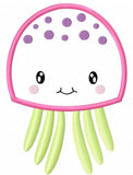 Jelly Fish appliqué machine embroidery design