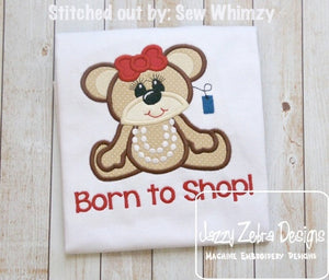 Teddy Bear 4 Sale appliqué machine embroidery design