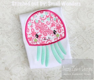 Jelly Fish appliqué machine embroidery design