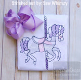 Carousel Horse Sketch Machine Embroidery Design