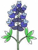 Blue Bonnet flower sketch machine embroidery design
