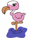 Flamingo Sketch Machine Embroidery Design