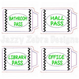 Crayon Teacher passes In The Hoop machine embroidery design