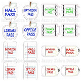 Bundle of 4 Teacher hall passes In The Hoop machine embroidery design