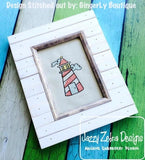 Lighthouse sketch machine embroidery design