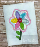 Mod Flower Applique Machine Embroidery Design