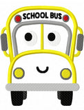 School Bus appliqué machine embroidery design