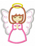 Praying Angel applique machine embroidery design