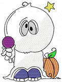 Halloween Ghost Sketch machine Embroidery Design