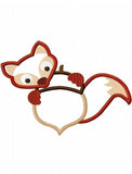 Fox and Acorn Applique machine embroidery Design