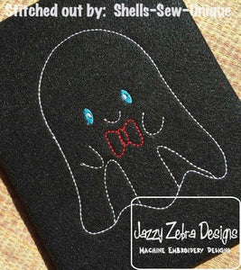 Boy Ghost vintage stitch machine embroidery design
