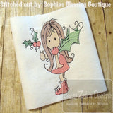 Christmas Fairy sketch machine embroidery design