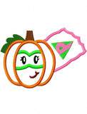 Super hero Pumpkin Applique machine embroidery design