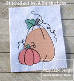 2 Fall Pumpkins sketch machine embroidery design