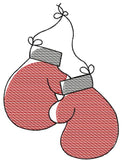 Boxing Gloves Sketch Machine Embroidery Design