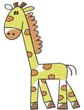Giraffe sketch machine embroidery design