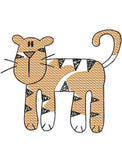 Tiger Sketch Machine Embroidery Design