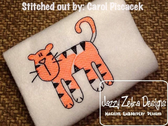 Tiger Sketch Machine Embroidery Design