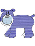 Bear Sketch Machine Embroidery Design