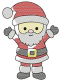 Santa sketch machine embroidery design