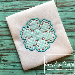 Snowflake appliqué machine embroidery design