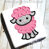 Sheep applique machine embroidery design