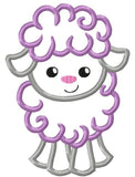 Sheep applique machine embroidery design