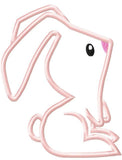 Easter Bunny applique machine embroidery design