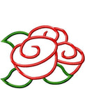 Roses flower applique machine embroidery design