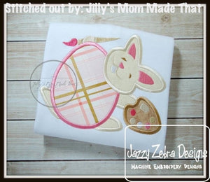 Bunny Painting Easter Egg applique machine embroidery design