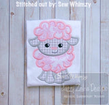 Sheep applique machine embroidery design