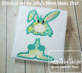Goofy Bunny applique machine embroidery design