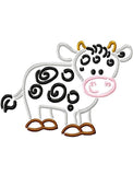 Cow satin stitch machine embroidery design