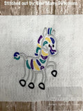 Zebra satin stitch machine embroidery design