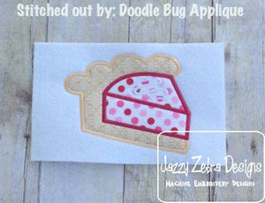 Slice of Pie appliqué machine embroidery design