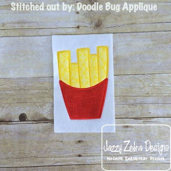 French Fry appliqué machine embroidery design