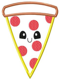 Pizza slice with face appliqué machine embroidery design