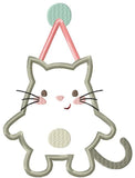 Cat Birthday Appliqué Machine Embroidery Design