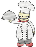 Chubby Chef Sketch Machine Embroidery Design