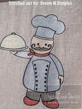 Chubby Chef Sketch Machine Embroidery Design