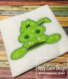 Alligator applique machine embroidery design
