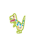 Dinosaur satin stitch machine embroidery design