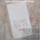 Flowers and Butterflies vintage stitch machine embroidery design