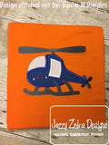 Military Helicopter Appliqué Machine Embroidery Design