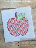 Apple motif filled machine embroidery design