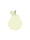 Pear motif filled machine embroidery design