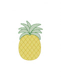 Pineapple motif filled machine embroidery design