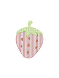 Strawberry motif filled machine embroidery design