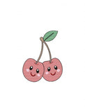 Cherries with faces sketch machine embroidery design