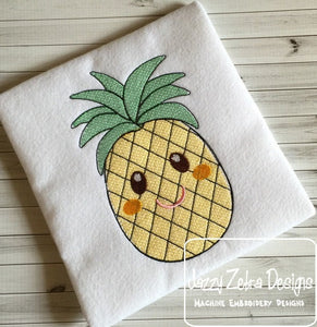 Pineapple with face Sketch Machine Embroidery Design